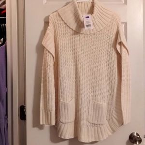 Cream Cowl Neck Sweater